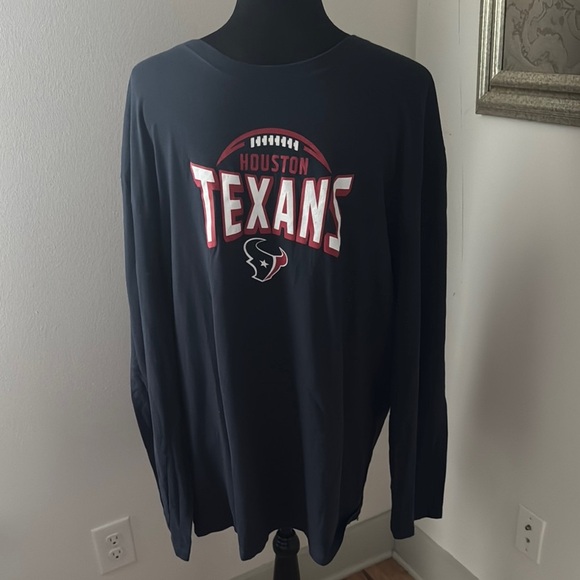 Houston Texans blue long sleeves crew neck T- shirt Sz 2XL - Picture 1 of 4